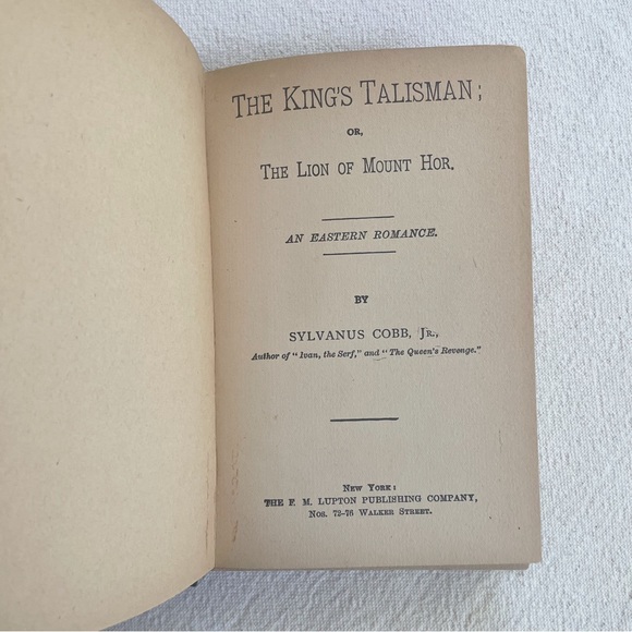 Rare Vintage 1889 The Kings Talisman Book by Sylvanus Cobb Jr. - Picture 6 of 16
